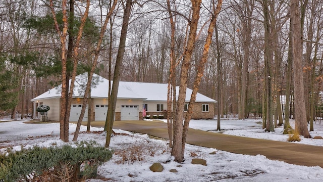 view of front of home featuring a garage