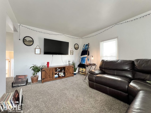 living room with carpet