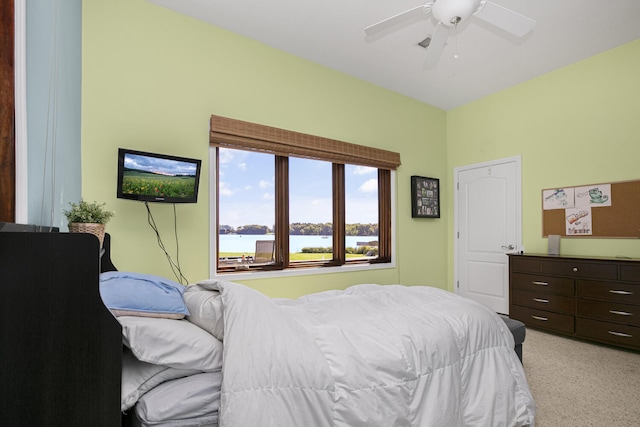 bedroom with ceiling fan