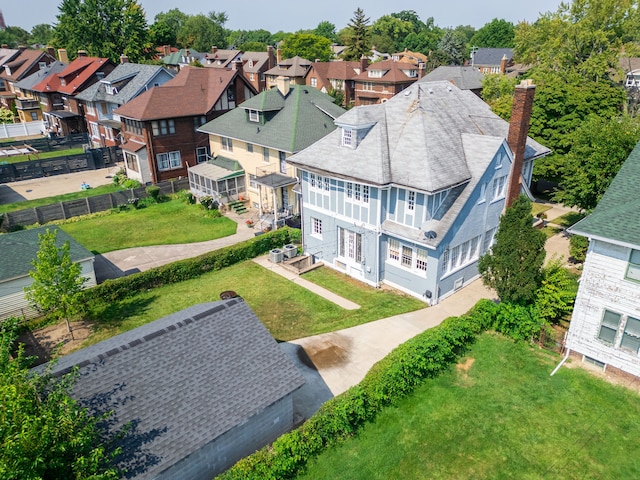 aerial view featuring a residential view