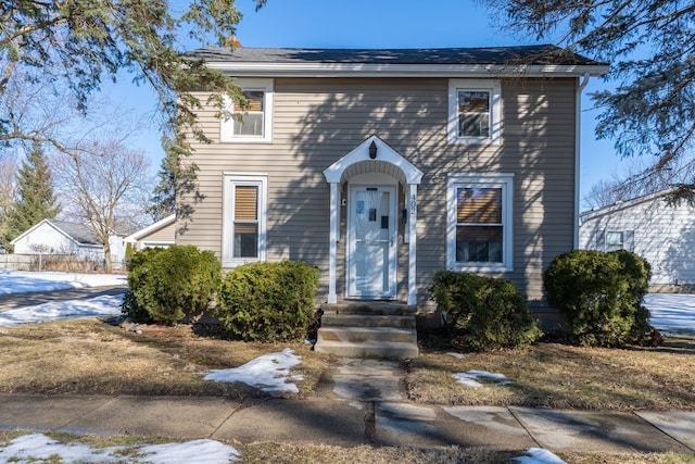 view of front of property featuring entry steps