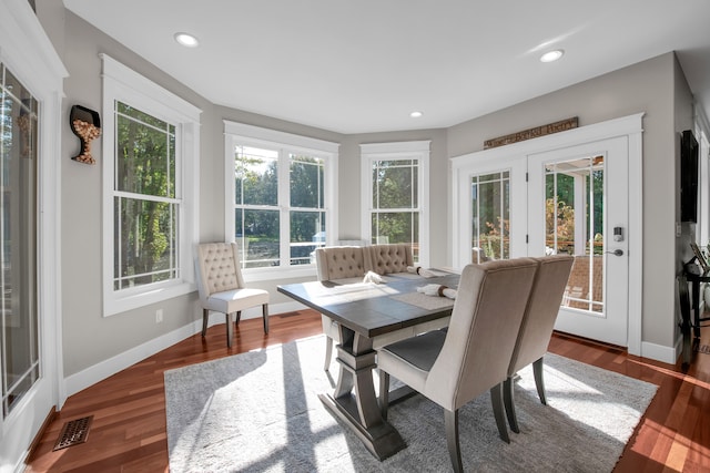 sunroom / solarium with visible vents