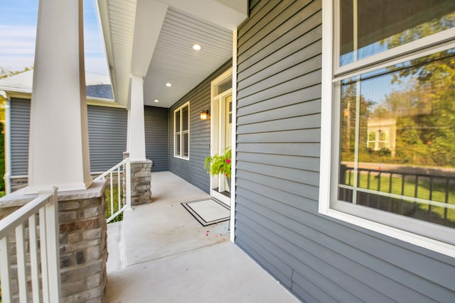 view of patio with covered porch