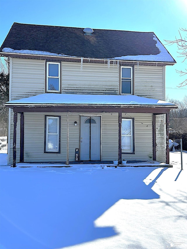 view of front of property with covered porch