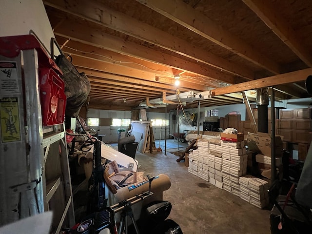 view of basement