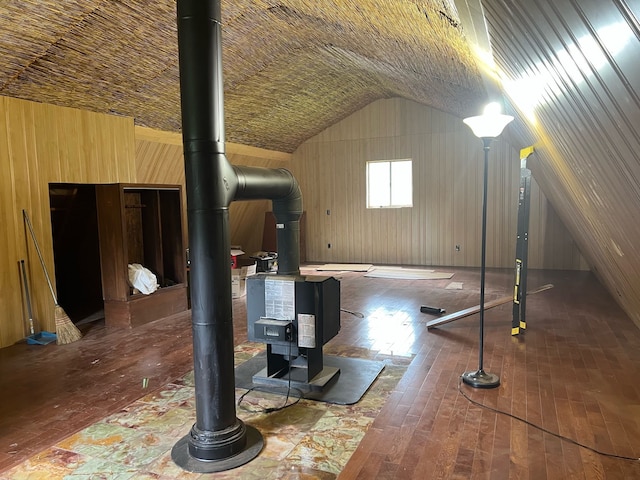 view of unfinished attic