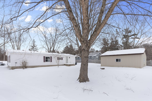 view of snowy yard