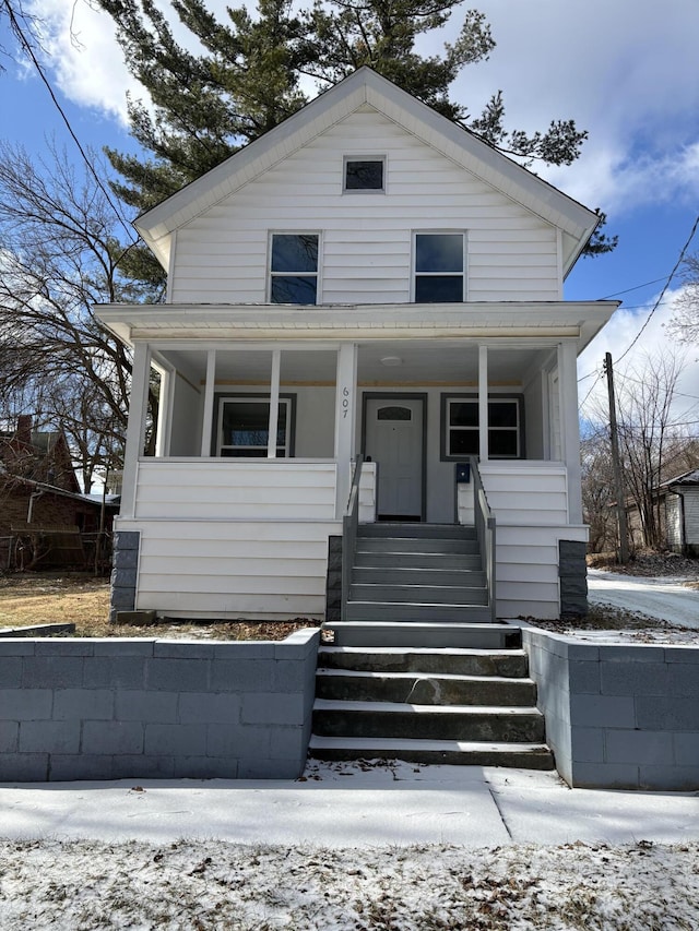 view of front of home featuring a porch