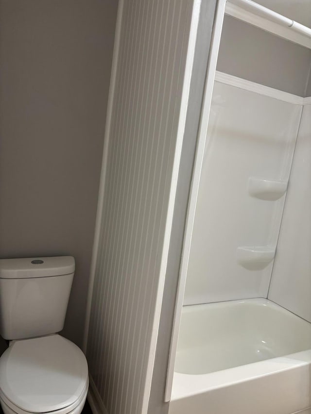 full bath with toilet and  shower combination