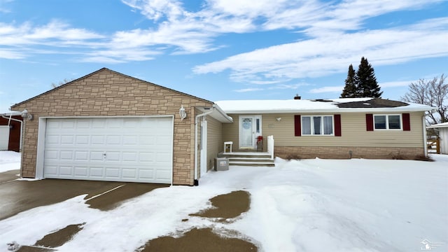 ranch-style house with an attached garage