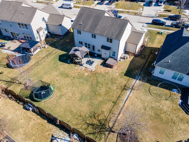 bird's eye view featuring a residential view