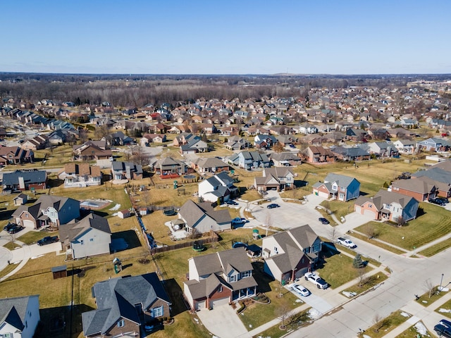 drone / aerial view with a residential view