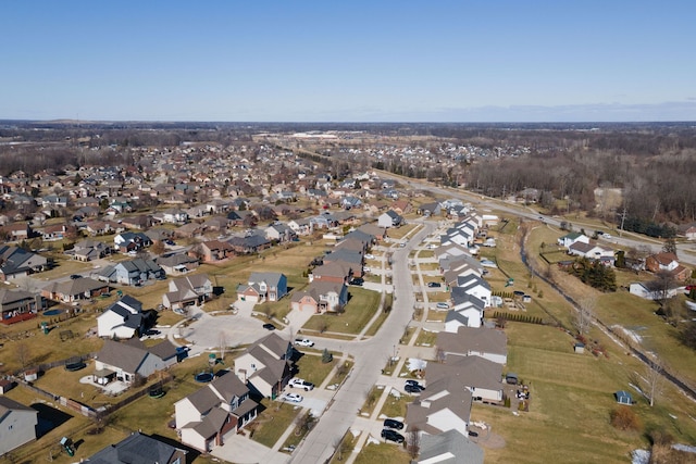 bird's eye view featuring a residential view