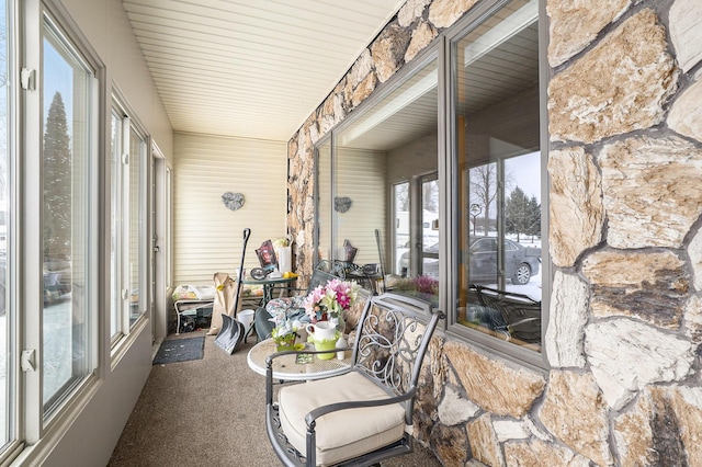 view of sunroom / solarium