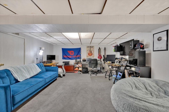 view of carpeted living room