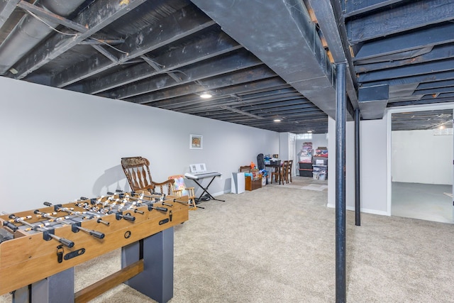 playroom with carpet flooring