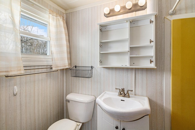 bathroom featuring toilet and a sink