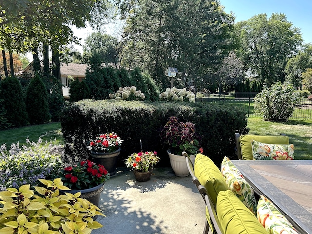 view of patio / terrace with fence