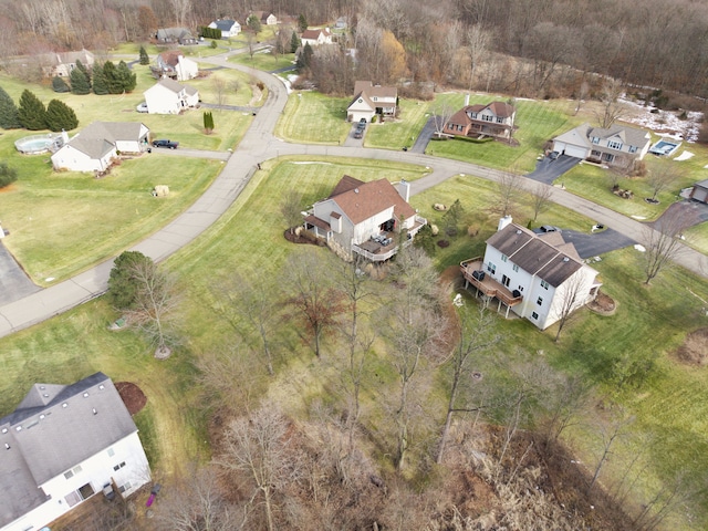 drone / aerial view with a residential view