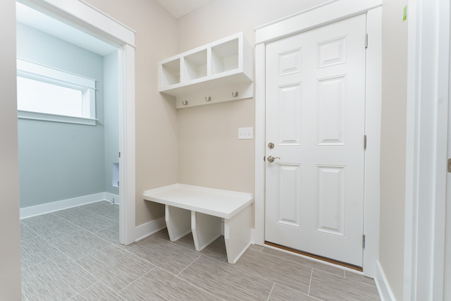 mudroom with baseboards