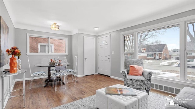 interior space featuring plenty of natural light and visible vents