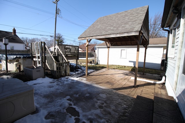 view of patio / terrace featuring a gazebo