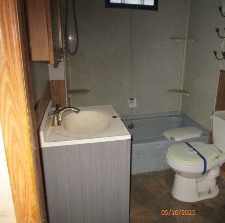 408 W Burr Oak St, Centreville, MI 49032 - full bathroom with toilet, vanity, and  shower combination