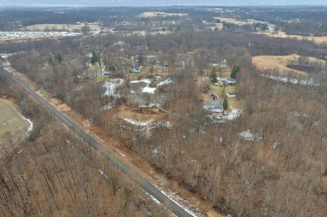 drone / aerial view with a rural view