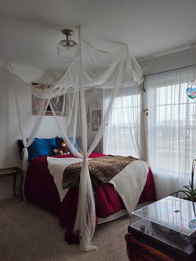 bedroom with carpet floors