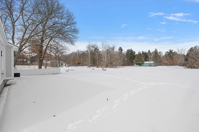 view of snowy yard