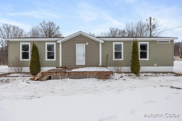 view of manufactured / mobile home