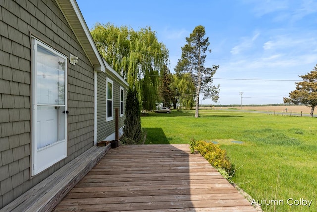5443 Gravel Ridge Rd, Lakeview, MI 48850 - wooden deck with a lawn