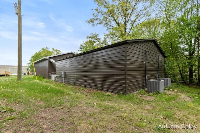 5443 Gravel Ridge Rd, Lakeview, MI 48850 - view of pole building with cooling unit