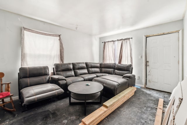 living room with baseboards