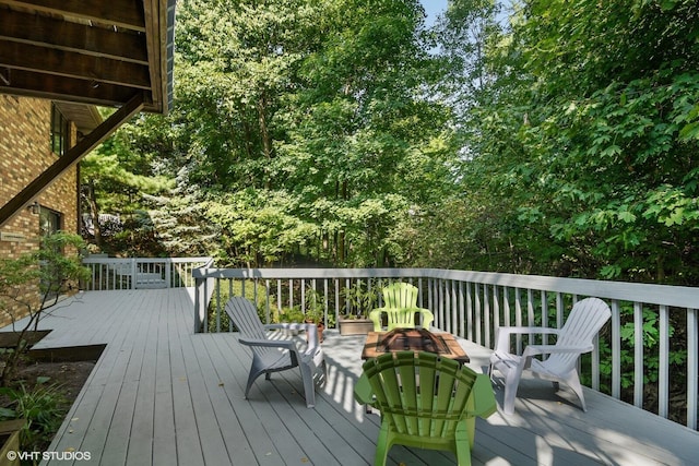 view of wooden terrace