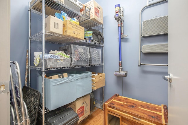 view of storage area