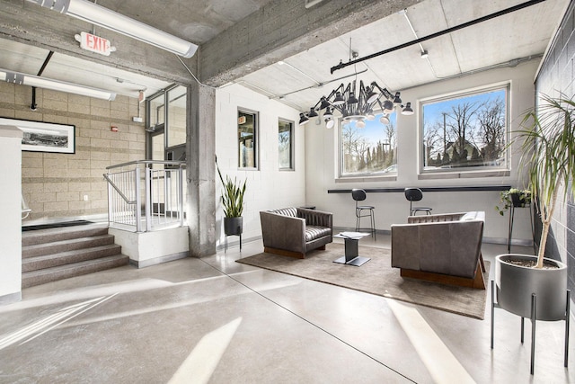 lobby with stairs
