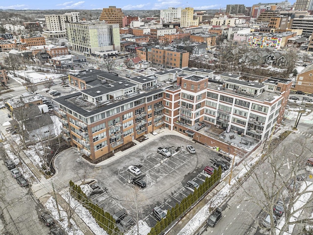 bird's eye view featuring a city view