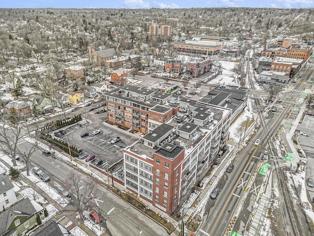 bird's eye view featuring a city view