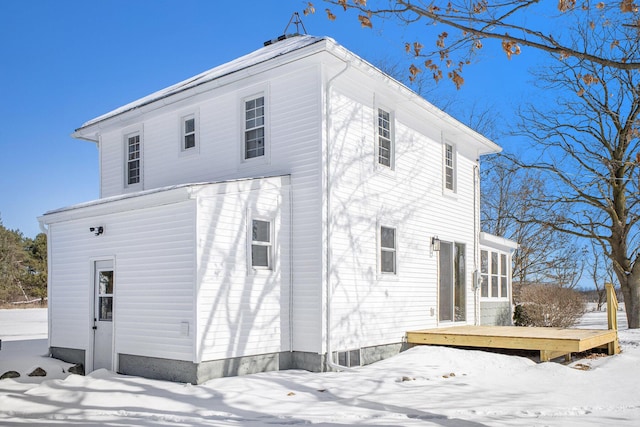 exterior space with a wooden deck