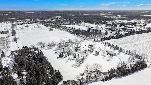 view of snowy aerial view