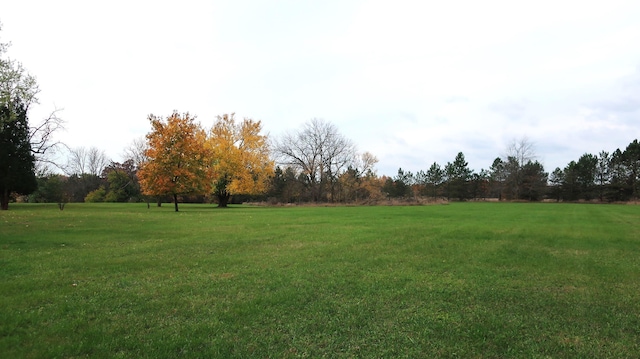 view of yard with a rural view