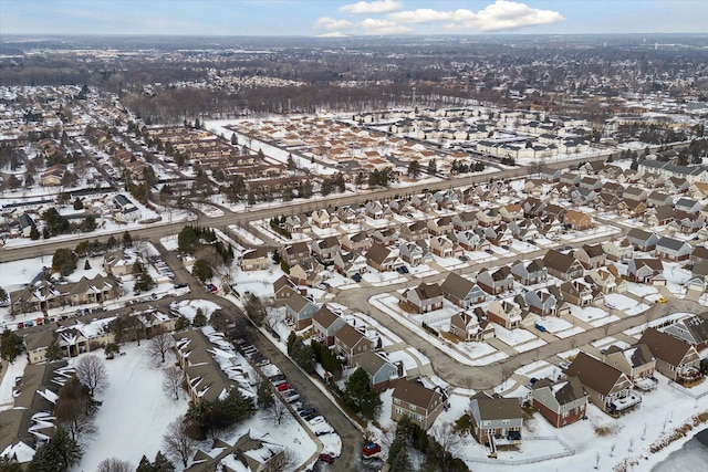 aerial view with a residential view