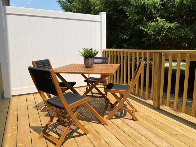 view of wooden deck