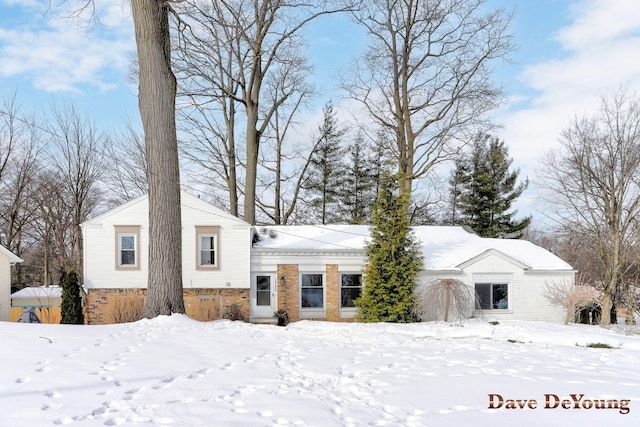 view of split level home