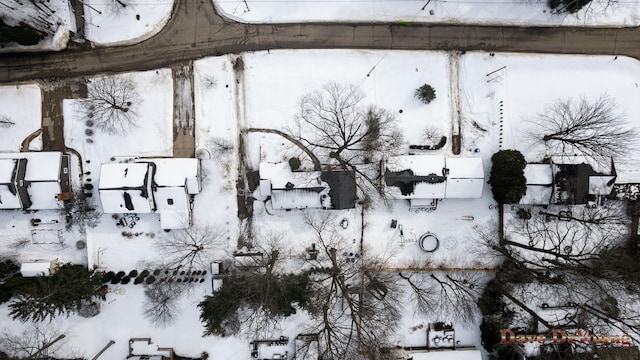 view of snowy aerial view