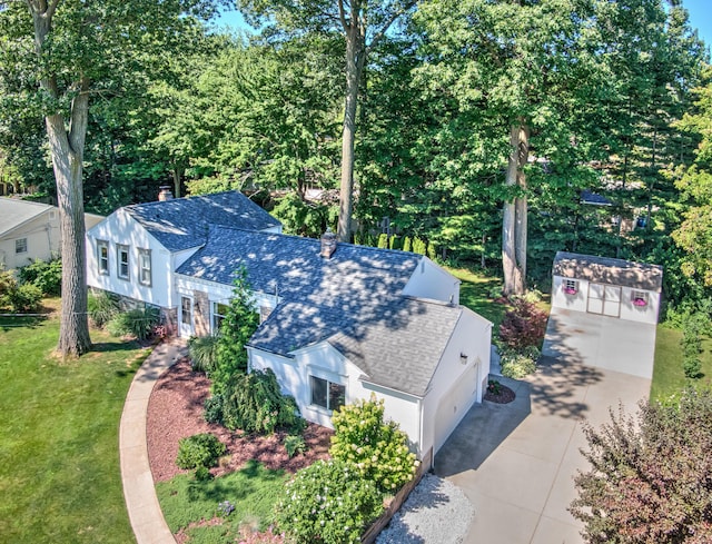 birds eye view of property