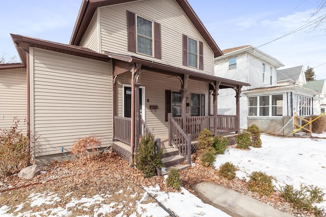 traditional home with a porch