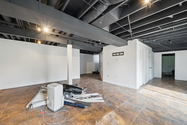 1869 Midchester Dr, West Bloomfield, MI 48324 - finished basement with stone finish flooring and baseboards