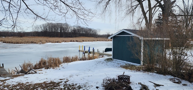 view of snowy yard